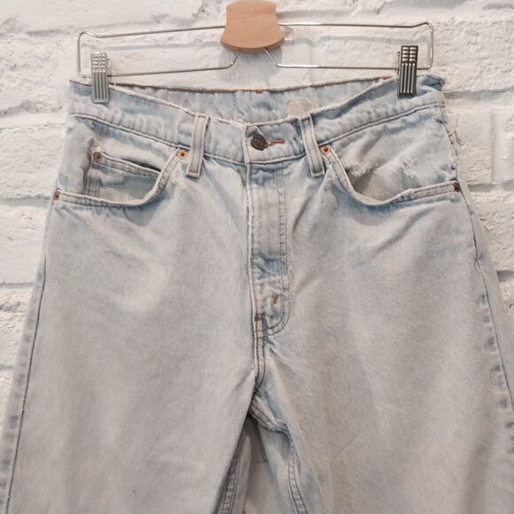 Vintage Levis 550 Jeans Mens 31x32 Faded Blue Orange Tab Distressed Relaxed 90s, - Picture 6 of 15